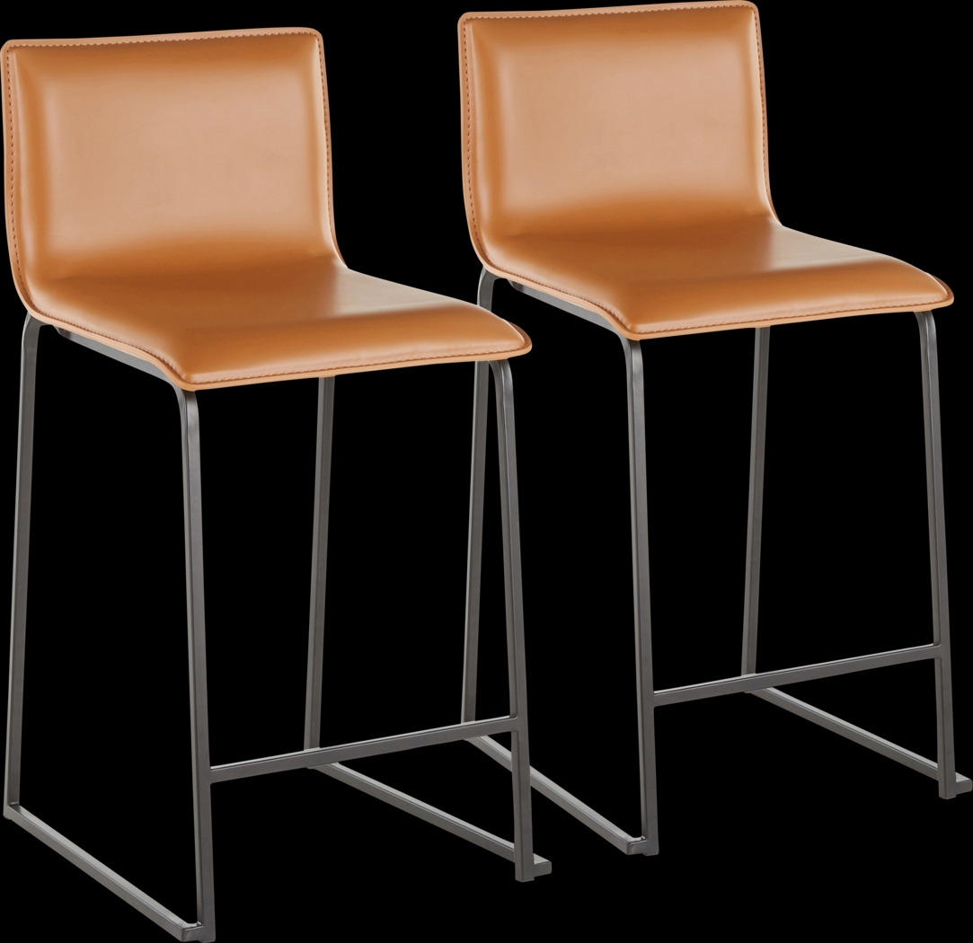 Dannelly Brown Counter Height Stool, Set of 2 - Thumbnail - Image 1