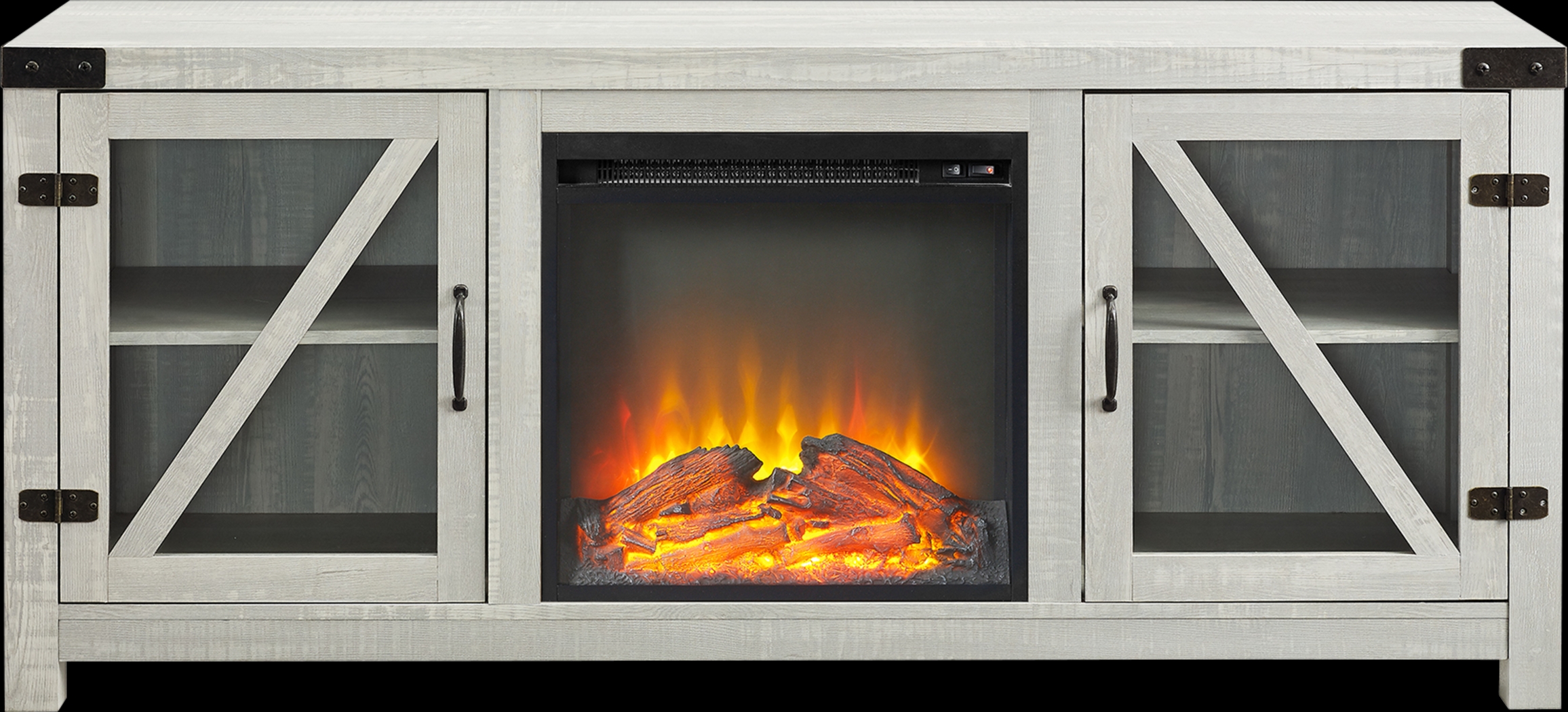 Dannelly Stone 58 in. Console, With Electric Fireplace - Thumbnail - Image 2