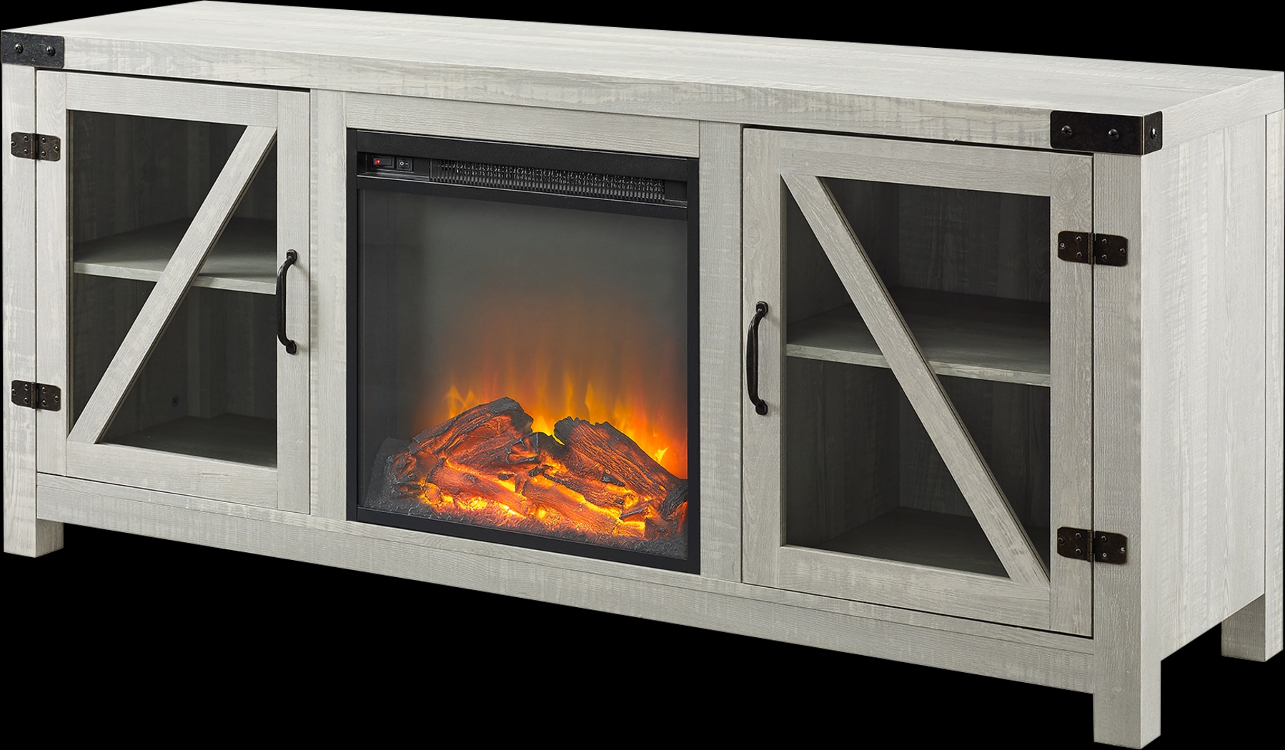 Dannelly Stone 58 in. Console, With Electric Fireplace - Thumbnail - Image 1