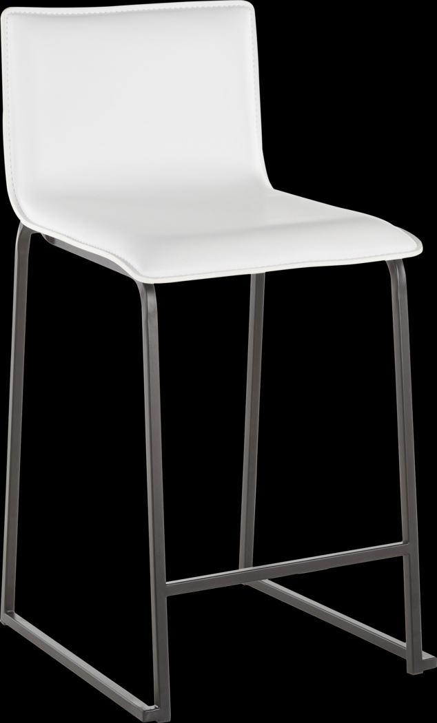 Dannelly White Counter Height Stool, Set of 2 - Thumbnail - Image 2