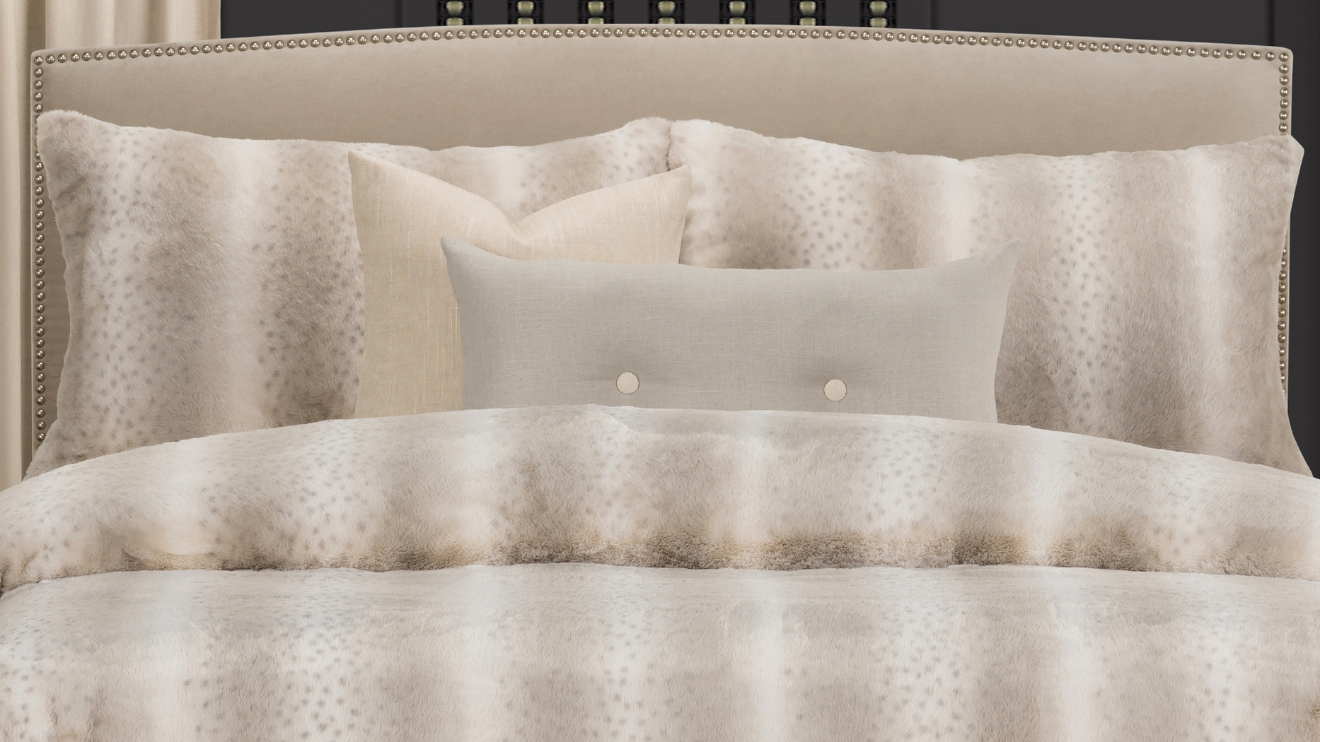 Dannenberg Gray 6pc Queen Duvet Cover Set - Thumbnail - Image 1