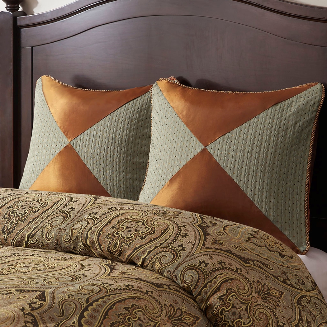 Danom, Brown 10pc King Comforter Set - Thumbnail - Image 5