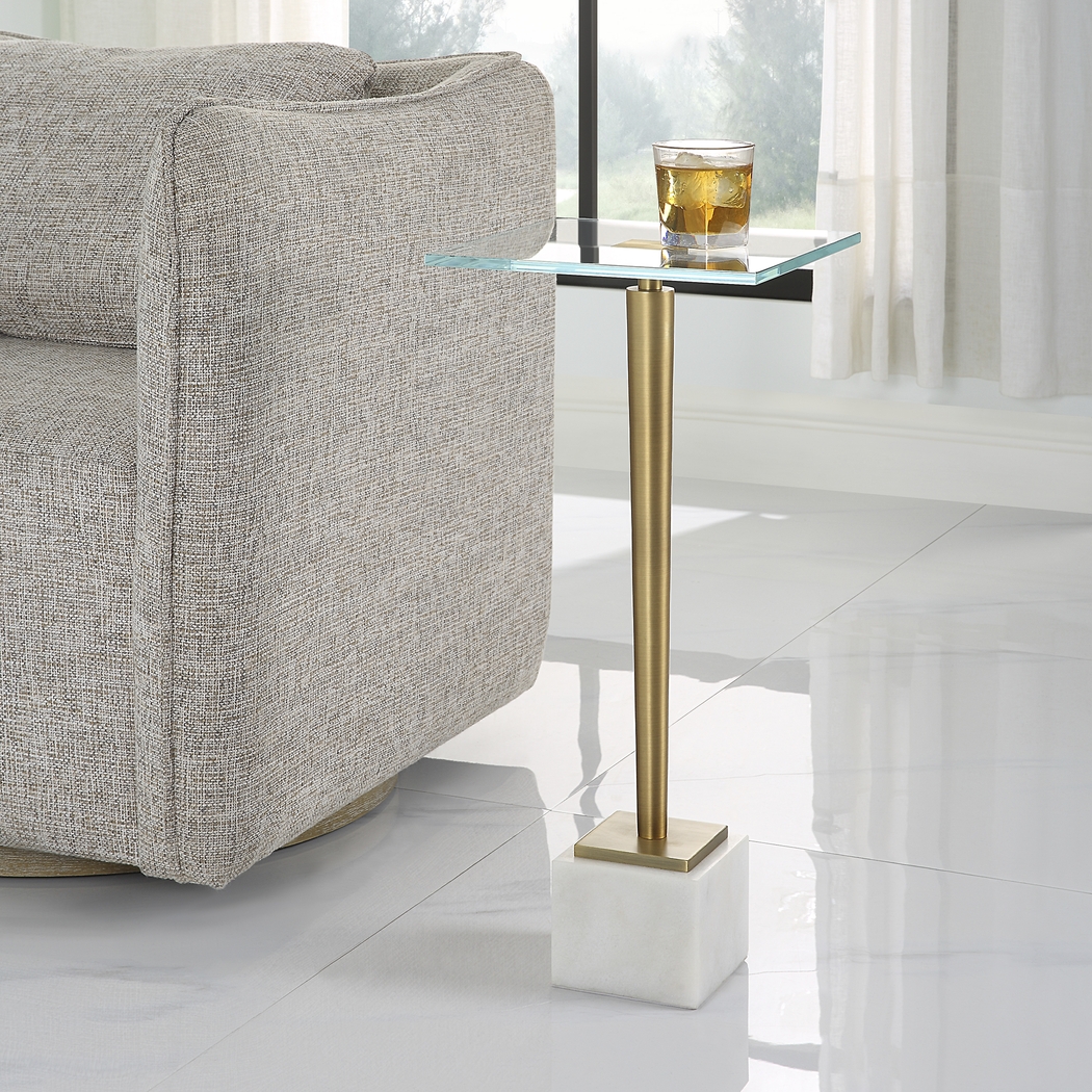 Danom White Accent Table - Thumbnail - Image 2