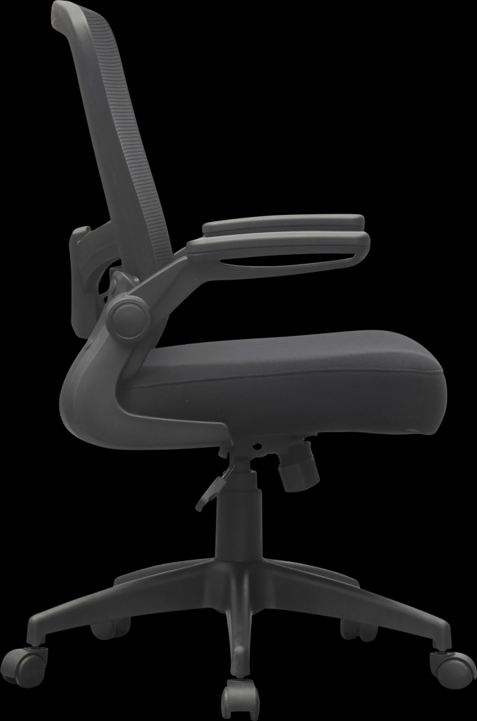 Danquah Black Desk Chair - Thumbnail - Image 3