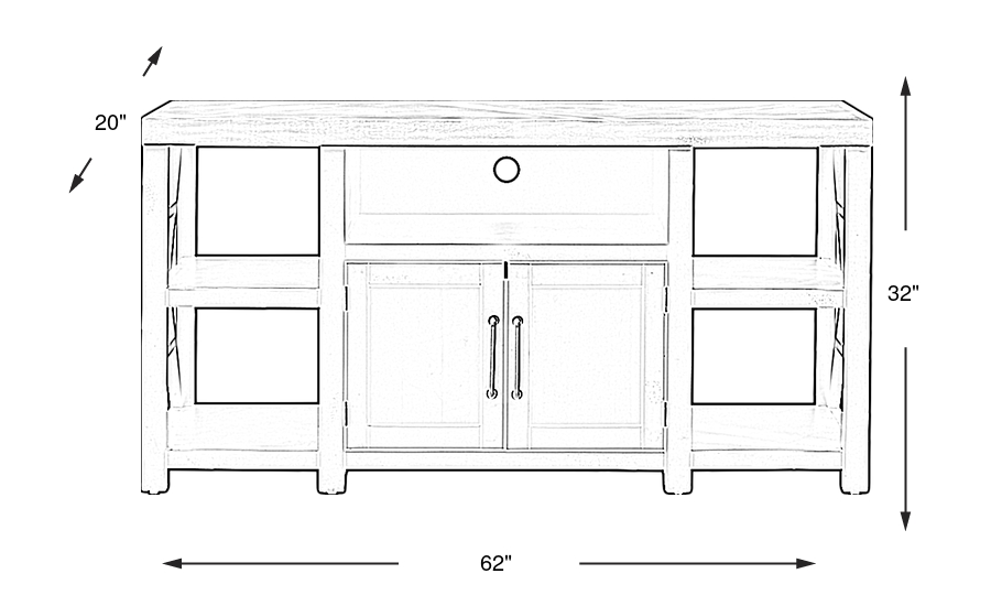 Dimension Image. Please refer to the Dimension Tab on this page for dimension details.