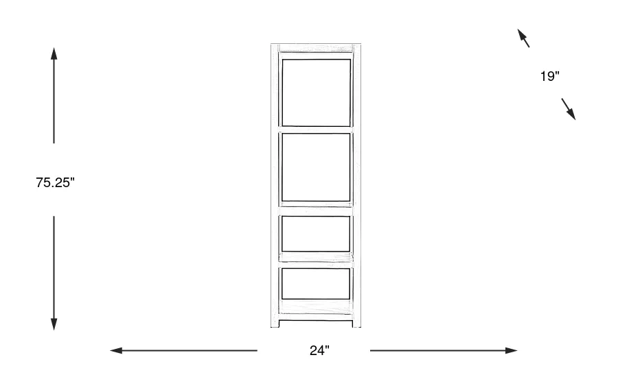 Dimension Image. Please refer to the Dimension Tab on this page for dimension details.