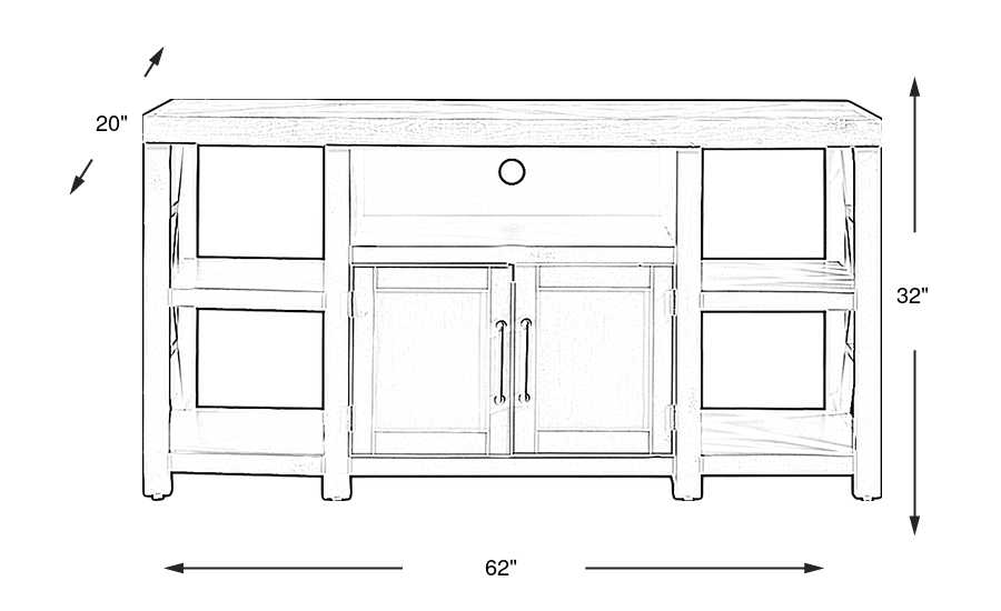 Dimension Image. Please refer to the Dimension Tab on this page for dimension details.