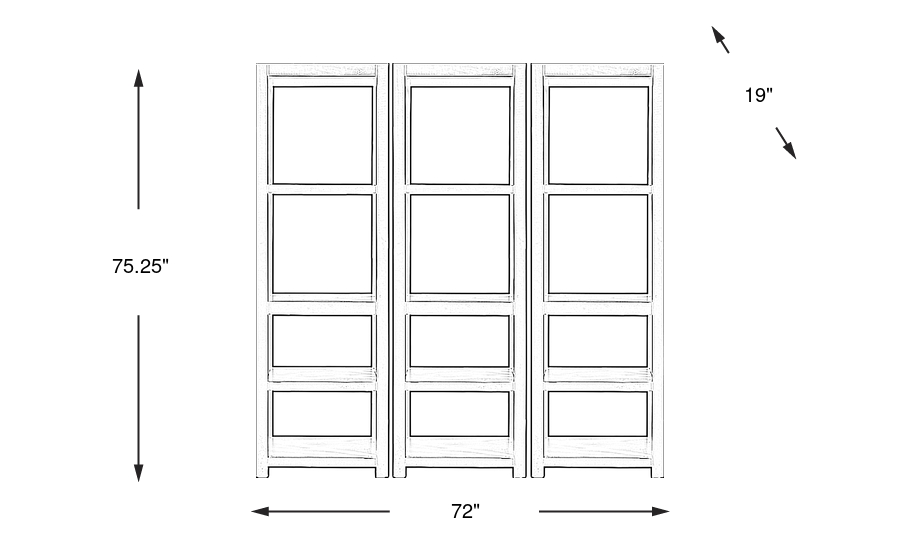 Dimension Image. Please refer to the Dimension Tab on this page for dimension details.