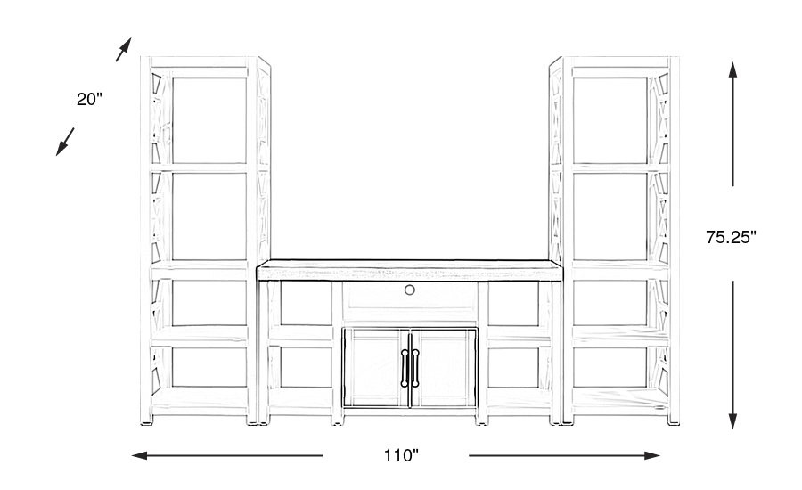 Dimension Image. Please refer to the Dimension Tab on this page for dimension details.