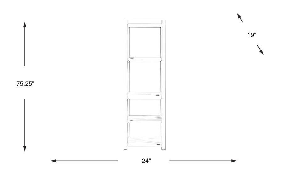 Dimension Image. Please refer to the Dimension Tab on this page for dimension details.