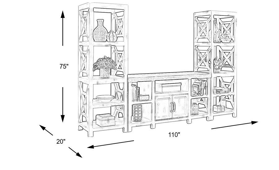 Dimension Image. Please refer to the Dimension Tab on this page for dimension details.