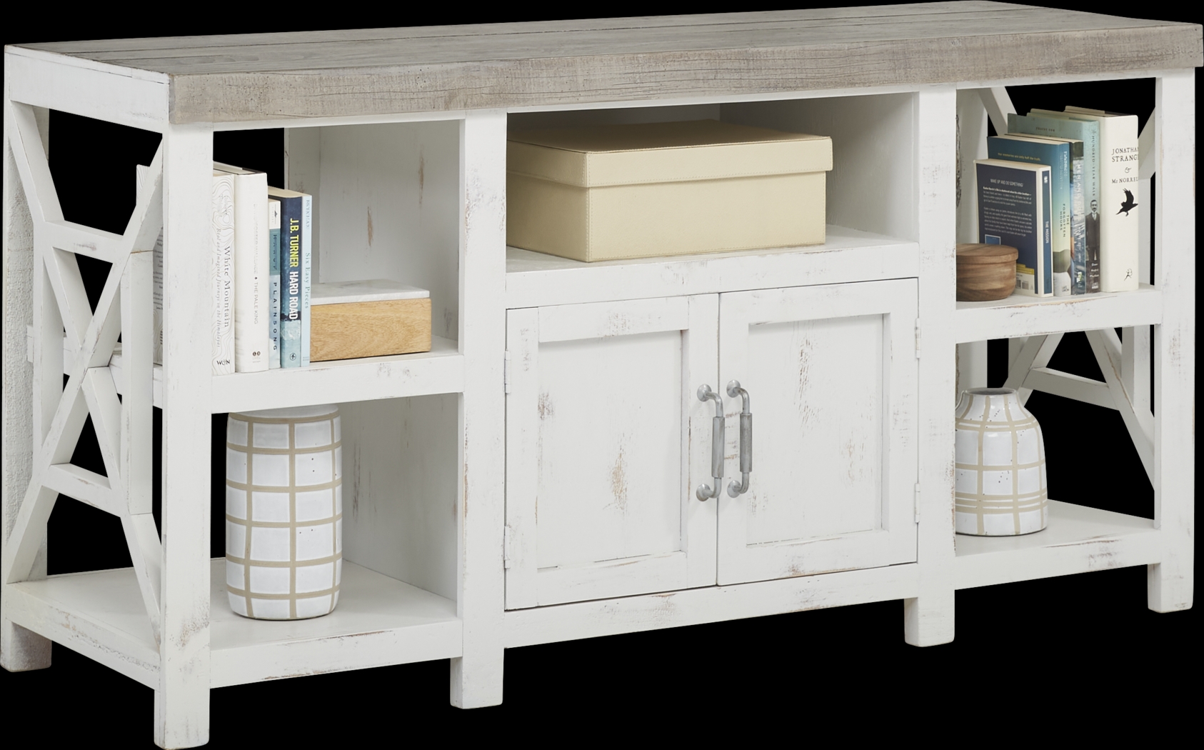 Danusa White 62 in. Console - Thumbnail - Image 1