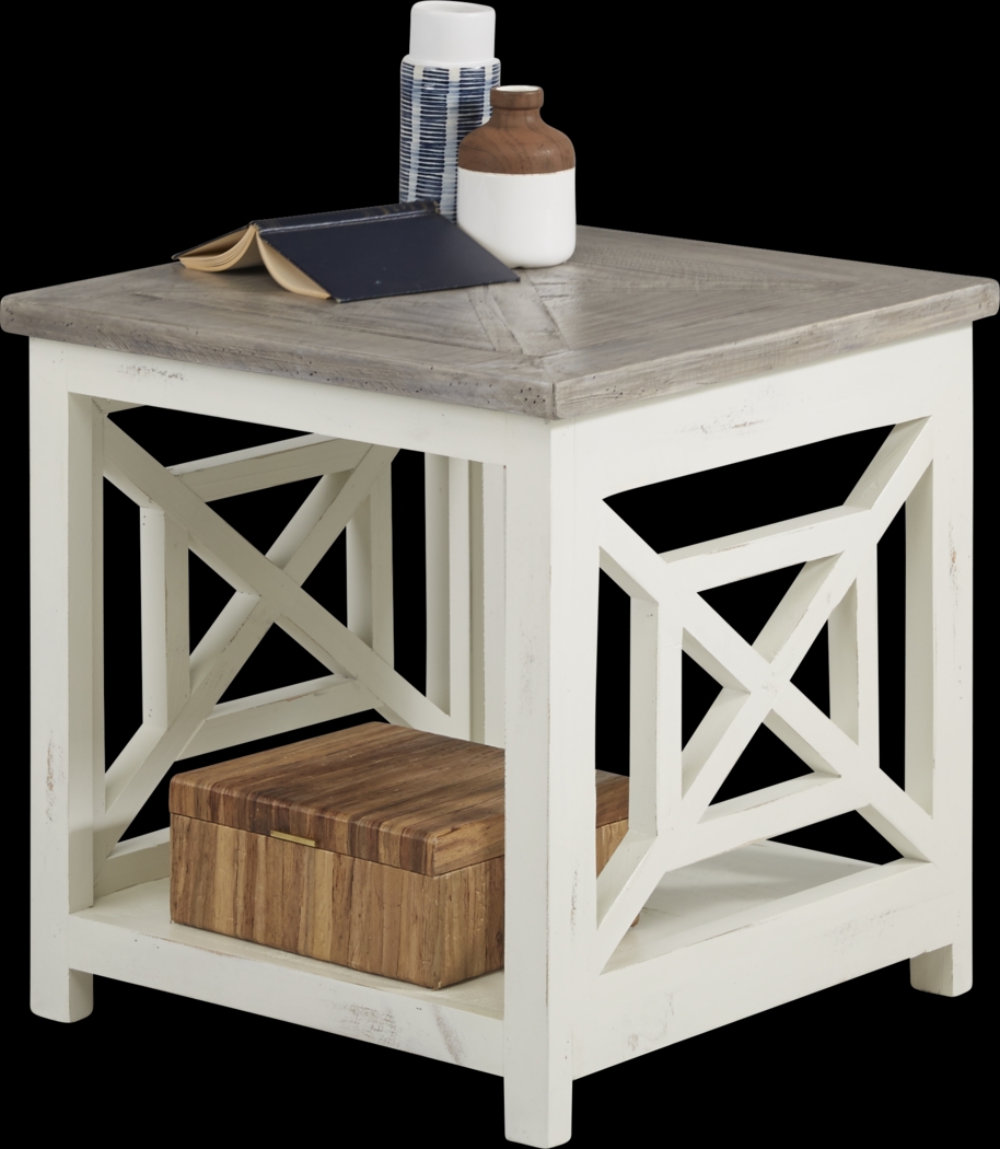 Danusa White End Table - Thumbnail - Image 2