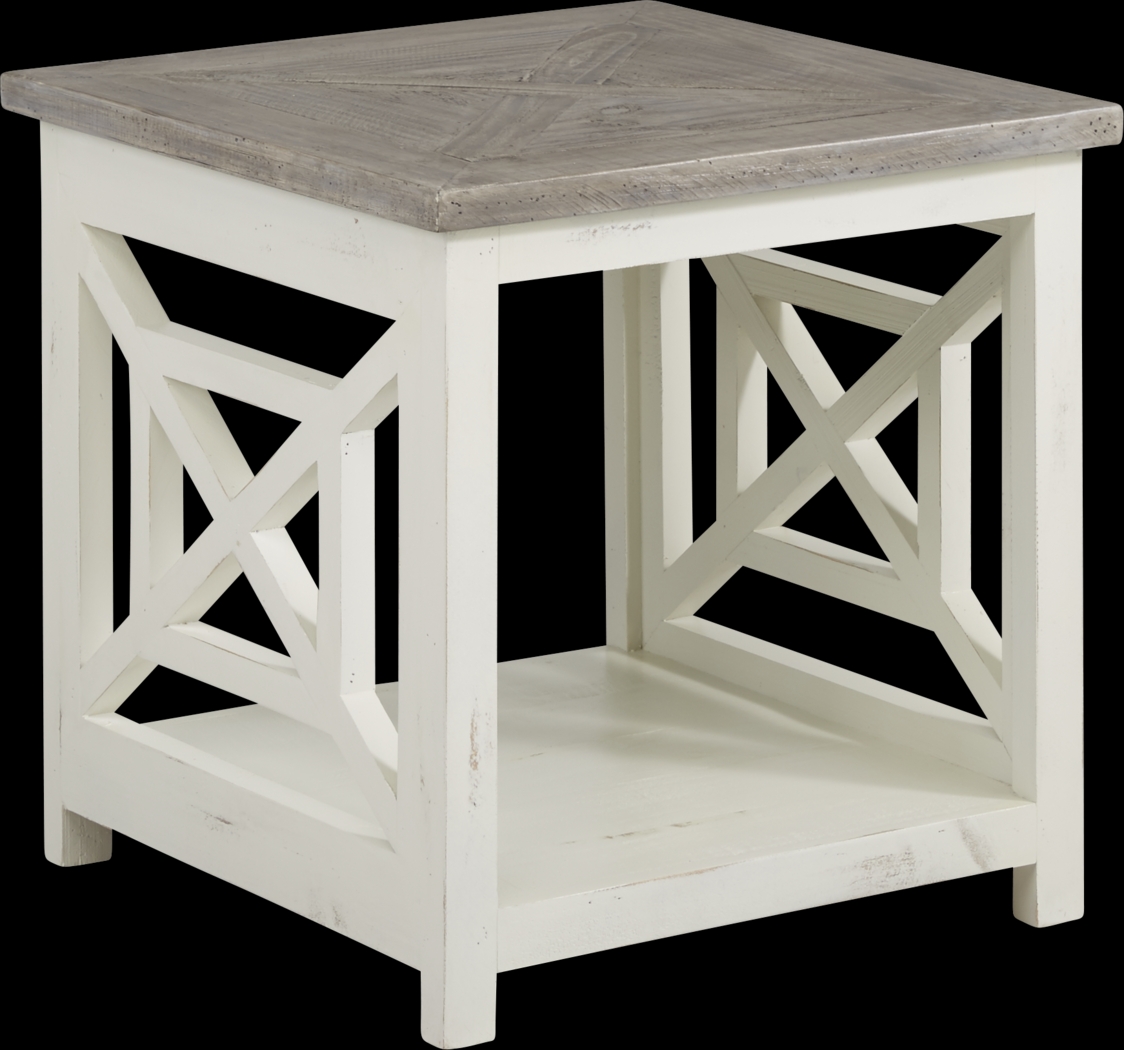 Danusa White End Table - Thumbnail - Image 1