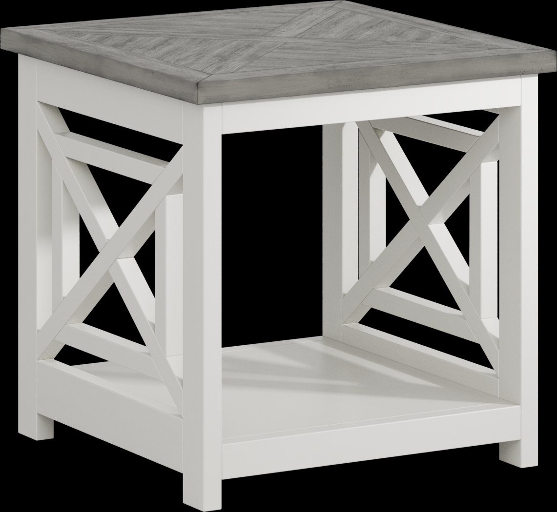 Beachside Walk Blue Denim Slipcover 7 Pc Living Room with Gel Foam Sleeper Sofa - Thumbnail - Image 7