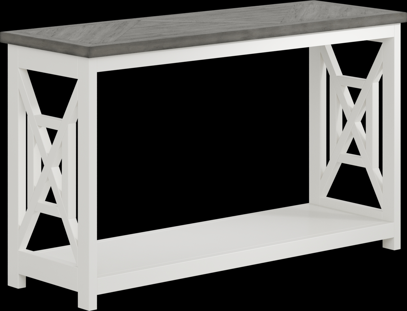 Danusa White Sofa Table - Thumbnail - Image 1