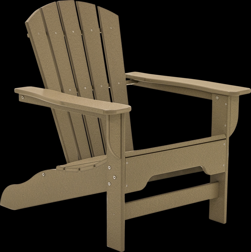 Danverton Traditional Tan Outdoor Adirondack Chair - Thumbnail - Image 1