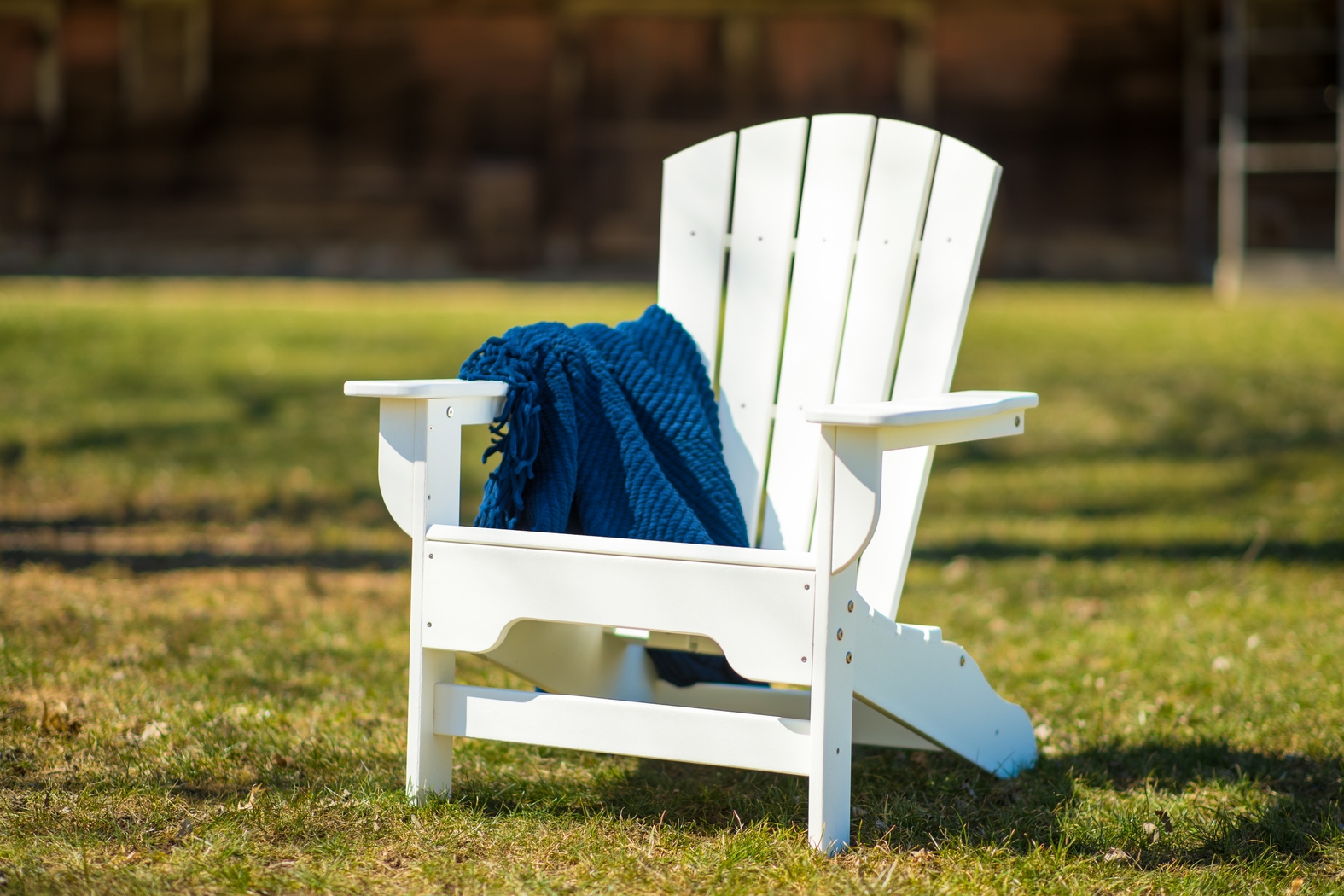 Danverton Traditional White Outdoor Adirondack Chair - Thumbnail - Image 4