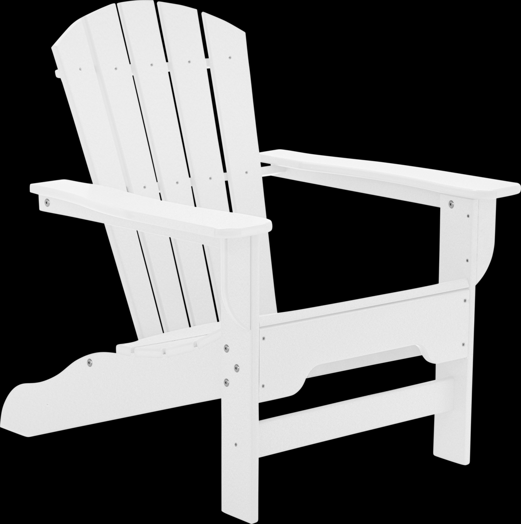 Danverton Traditional White Outdoor Adirondack Chair - Thumbnail - Image 1