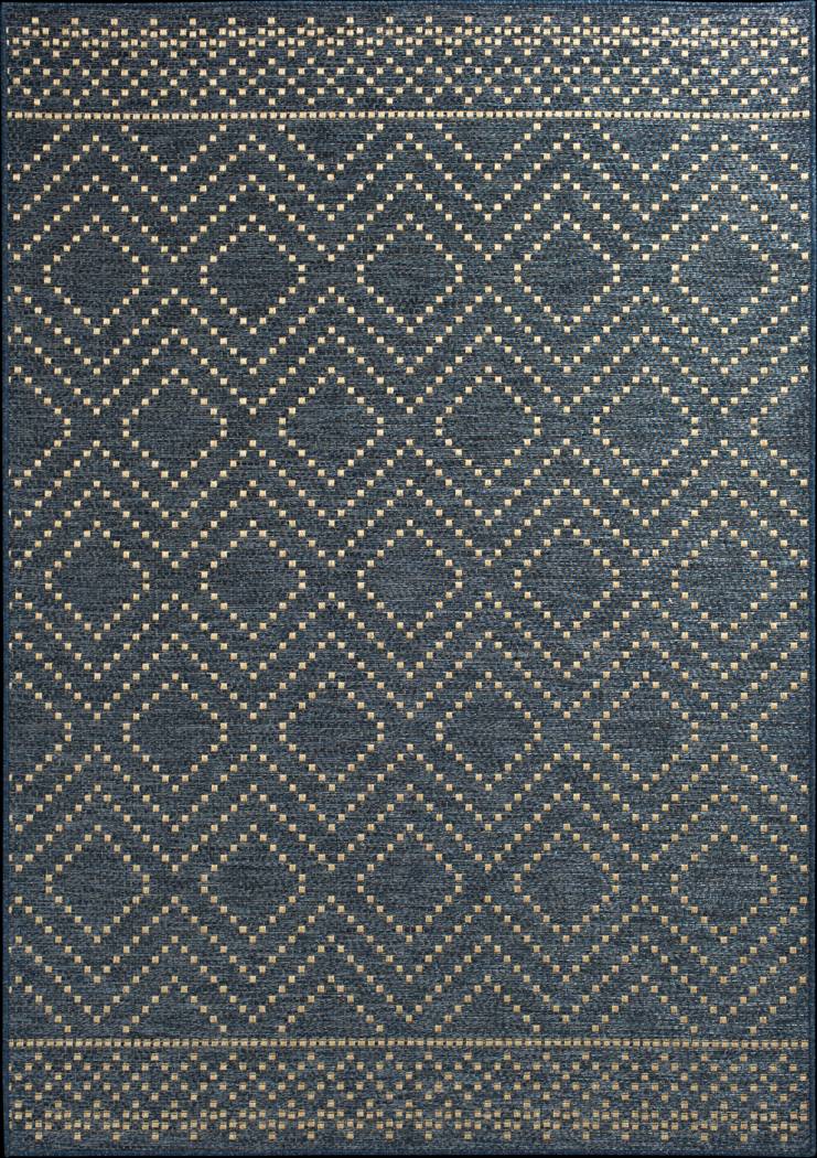 Danyal Blue 5'3 x 7'7 Indoor/Outdoor Rug - Thumbnail - Image 1