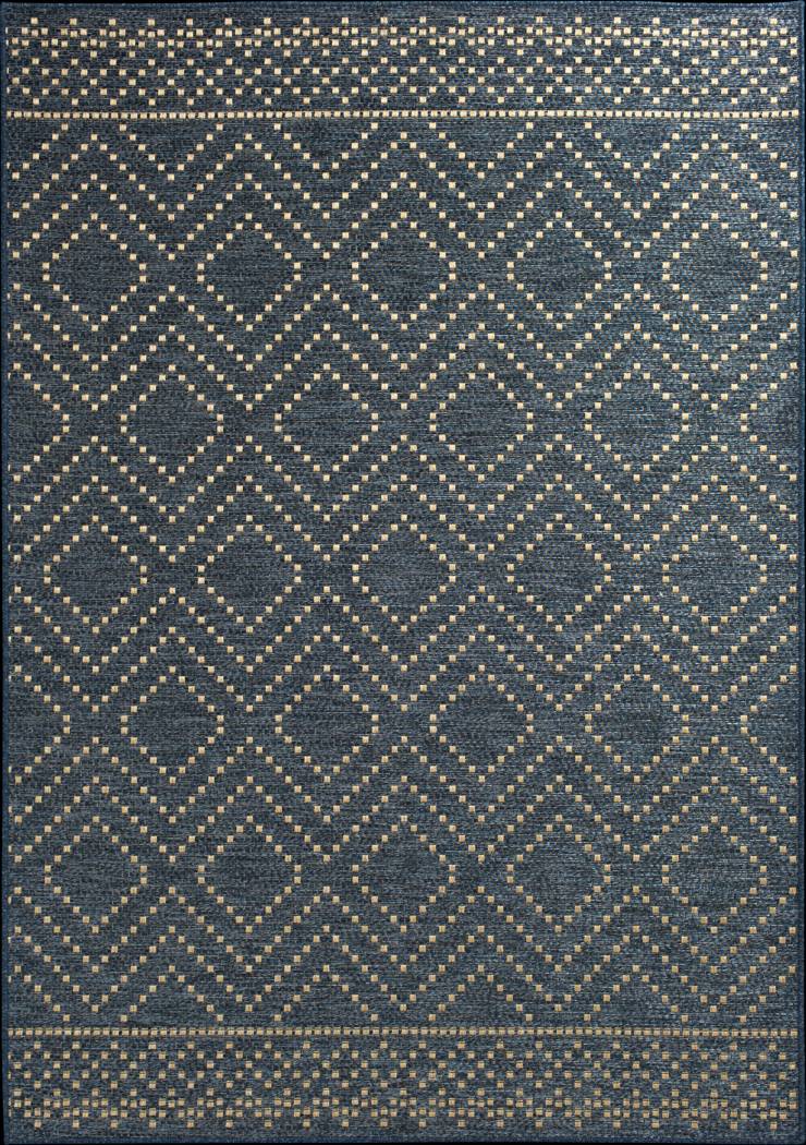 Danyal Blue 6'7 x 9'6 Indoor/Outdoor Rug - Thumbnail - Image 1