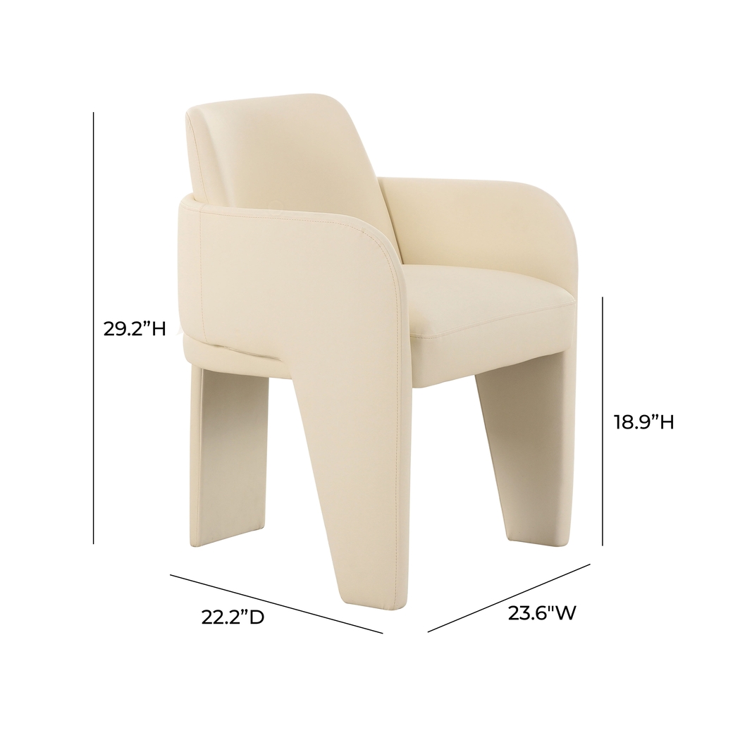 Daphia Cream Arm Chair - Thumbnail - Image 6