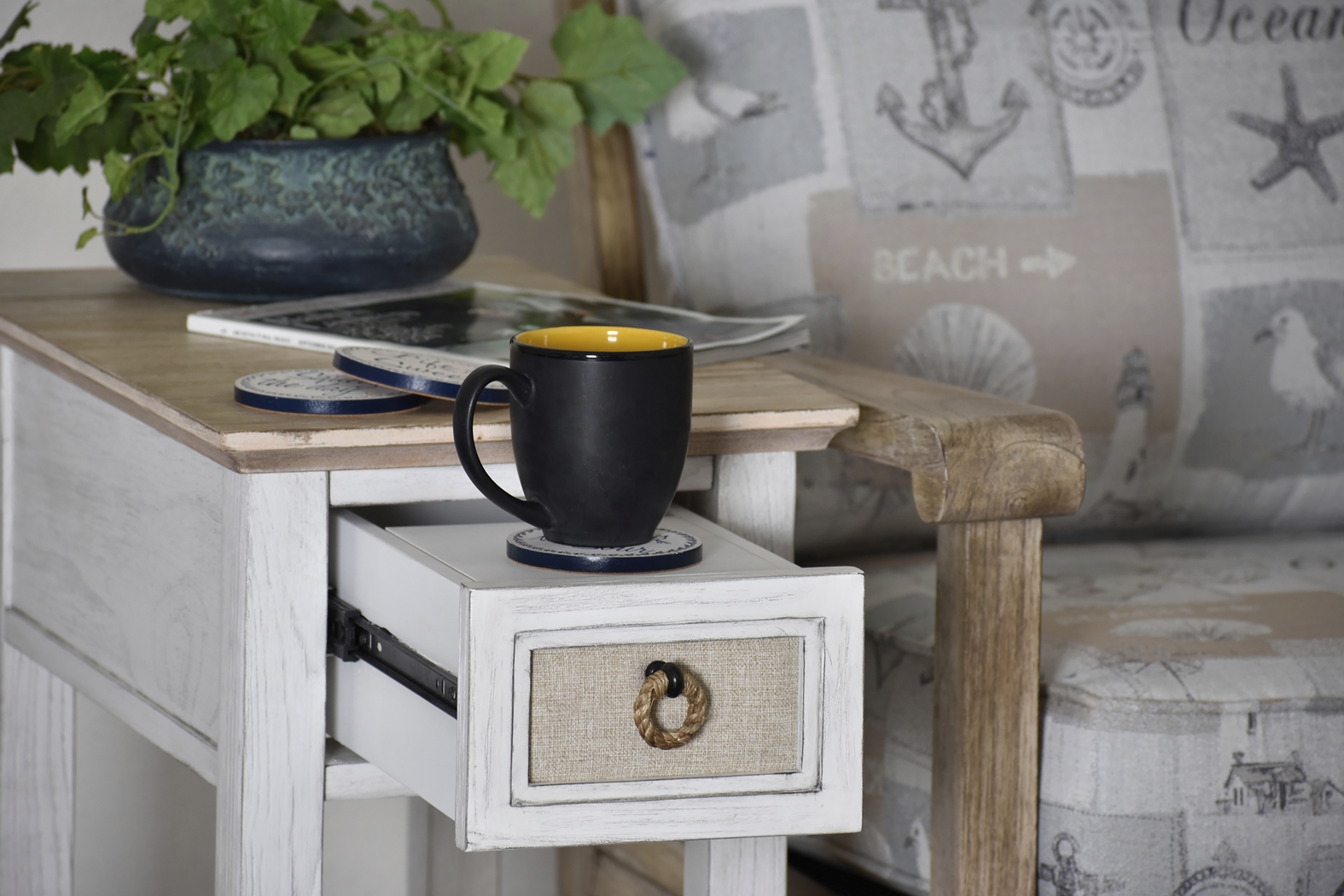 Daphne Gray Chairside Table - Thumbnail - Image 3