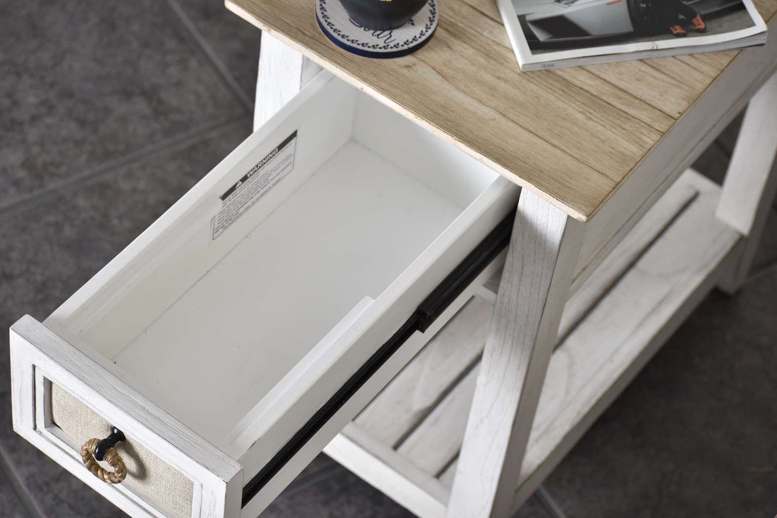 Daphne Gray Chairside Table - Thumbnail - Image 4