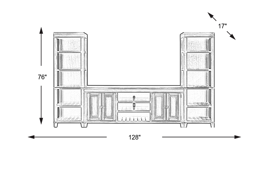 Dimension Image. Please refer to the Dimension Tab on this page for dimension details.