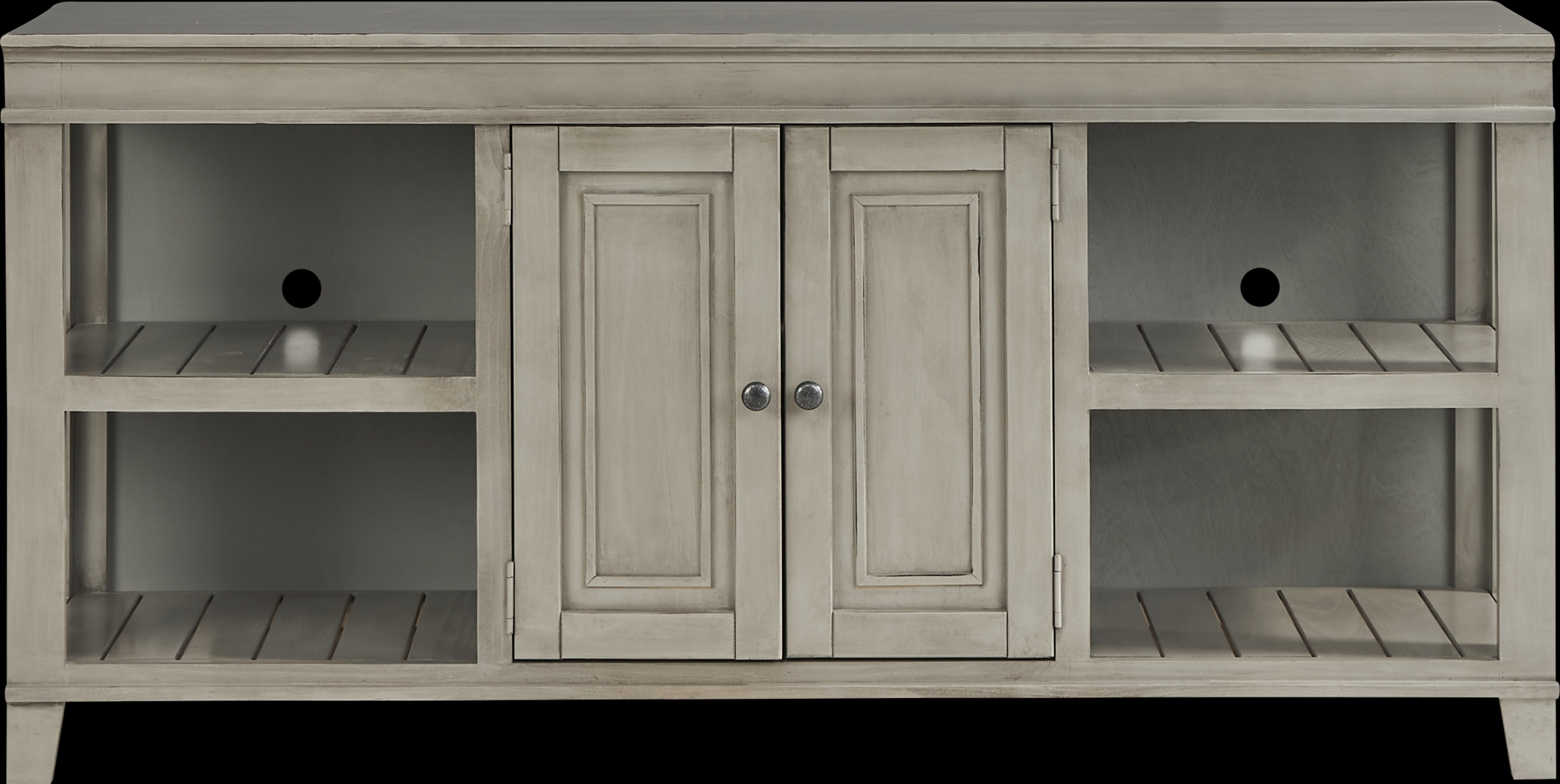 Darby Brook Light Gray 66 in. Console - Thumbnail - Image 1