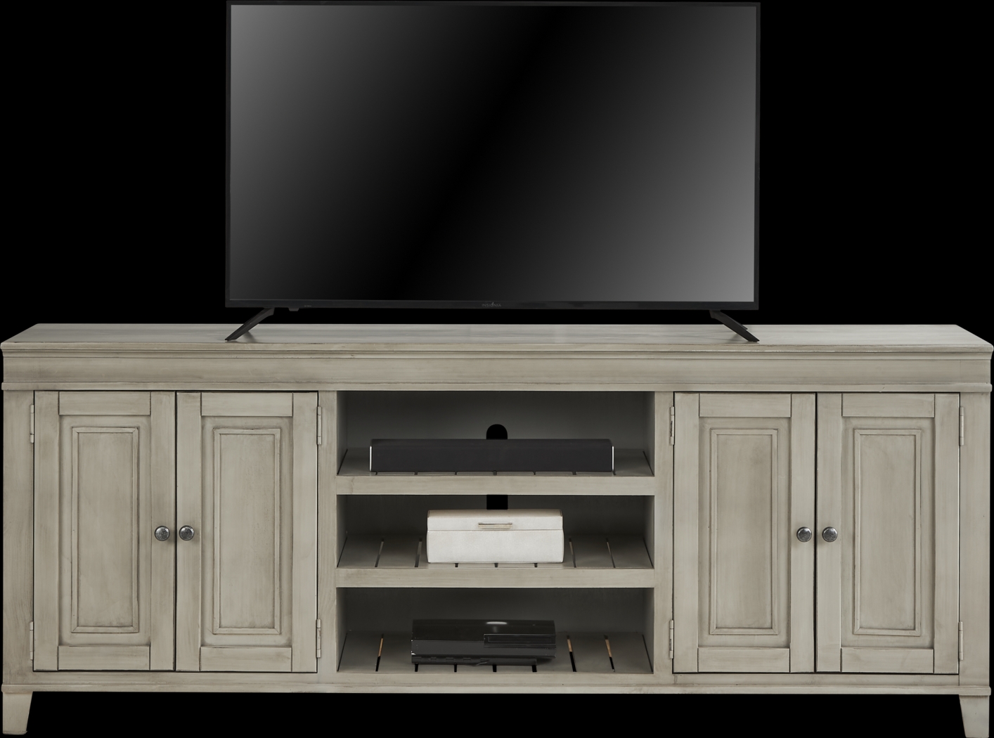 Darby Brook Light Gray 80 in. Console - Thumbnail - Image 2