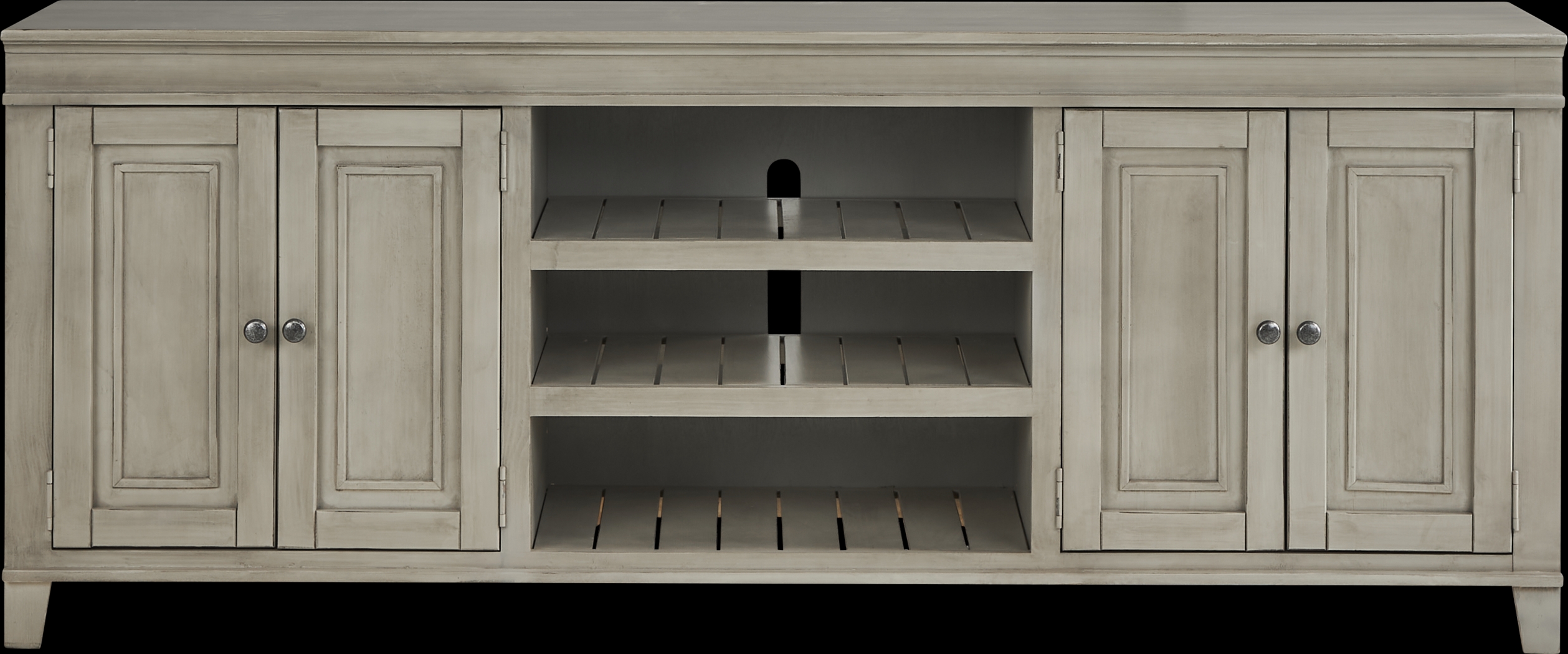 Darby Brook Light Gray 80 in. Console - Thumbnail - Image 1