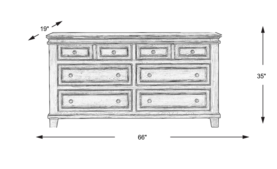 Dimension Image. Please refer to the Dimension Tab on this page for dimension details.