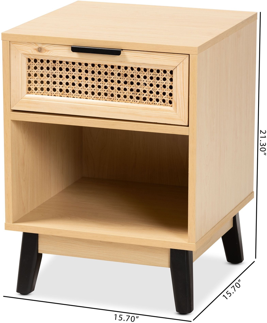 Darcella Oak Nightstand - Thumbnail - Image 10