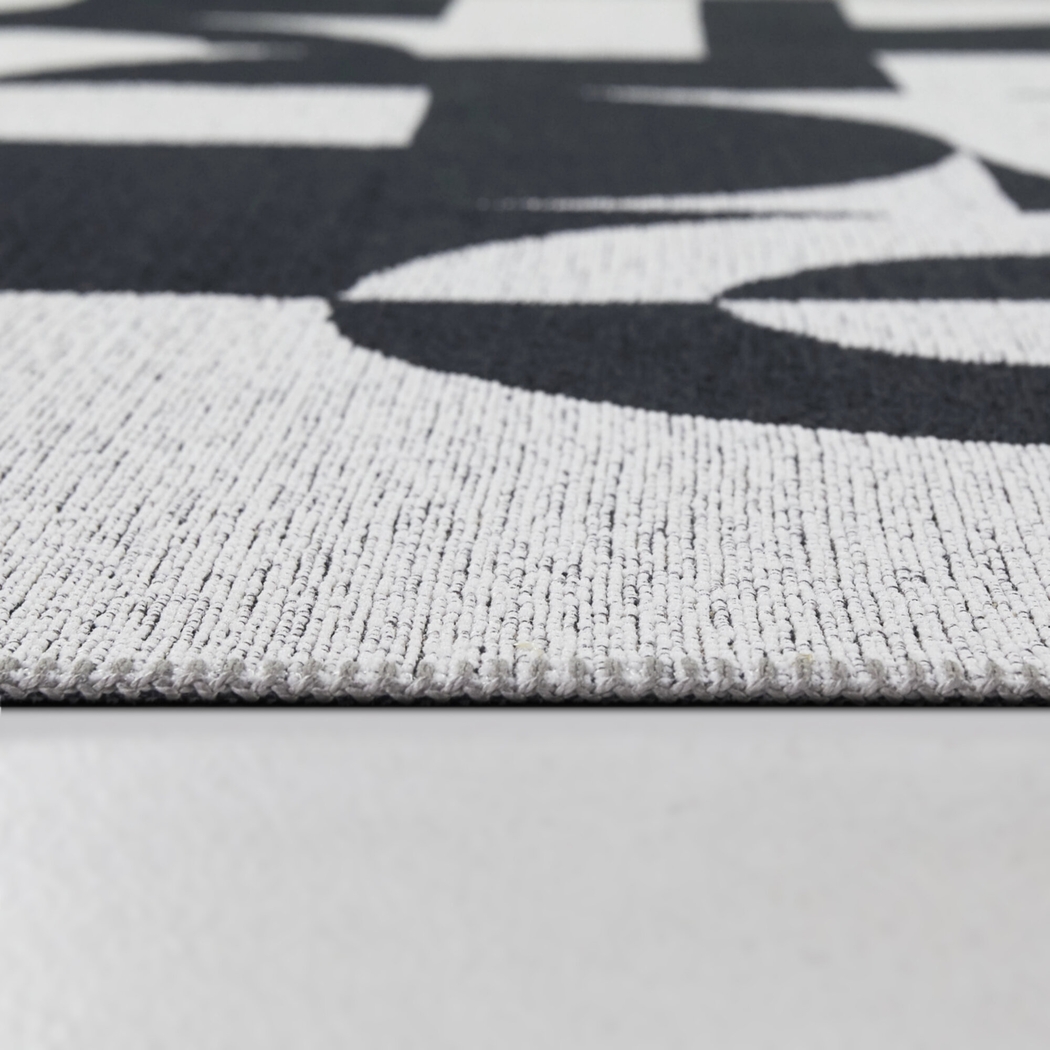 Dardios Charcoal 5'3 x 7' Area Rug - Thumbnail - Image 4