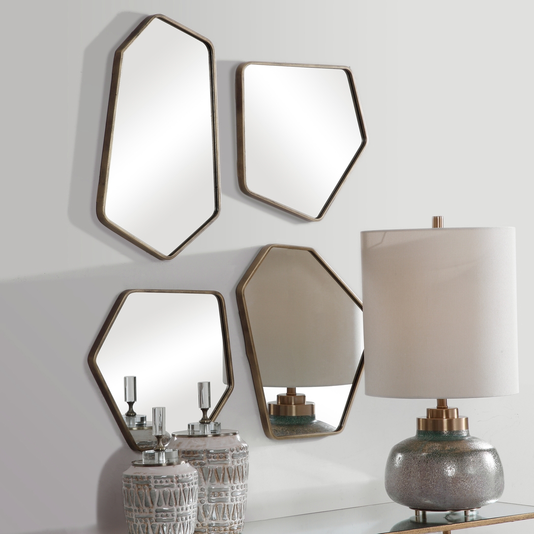 Dariane Gold Mirror, Set of 4 - Thumbnail - Image 9