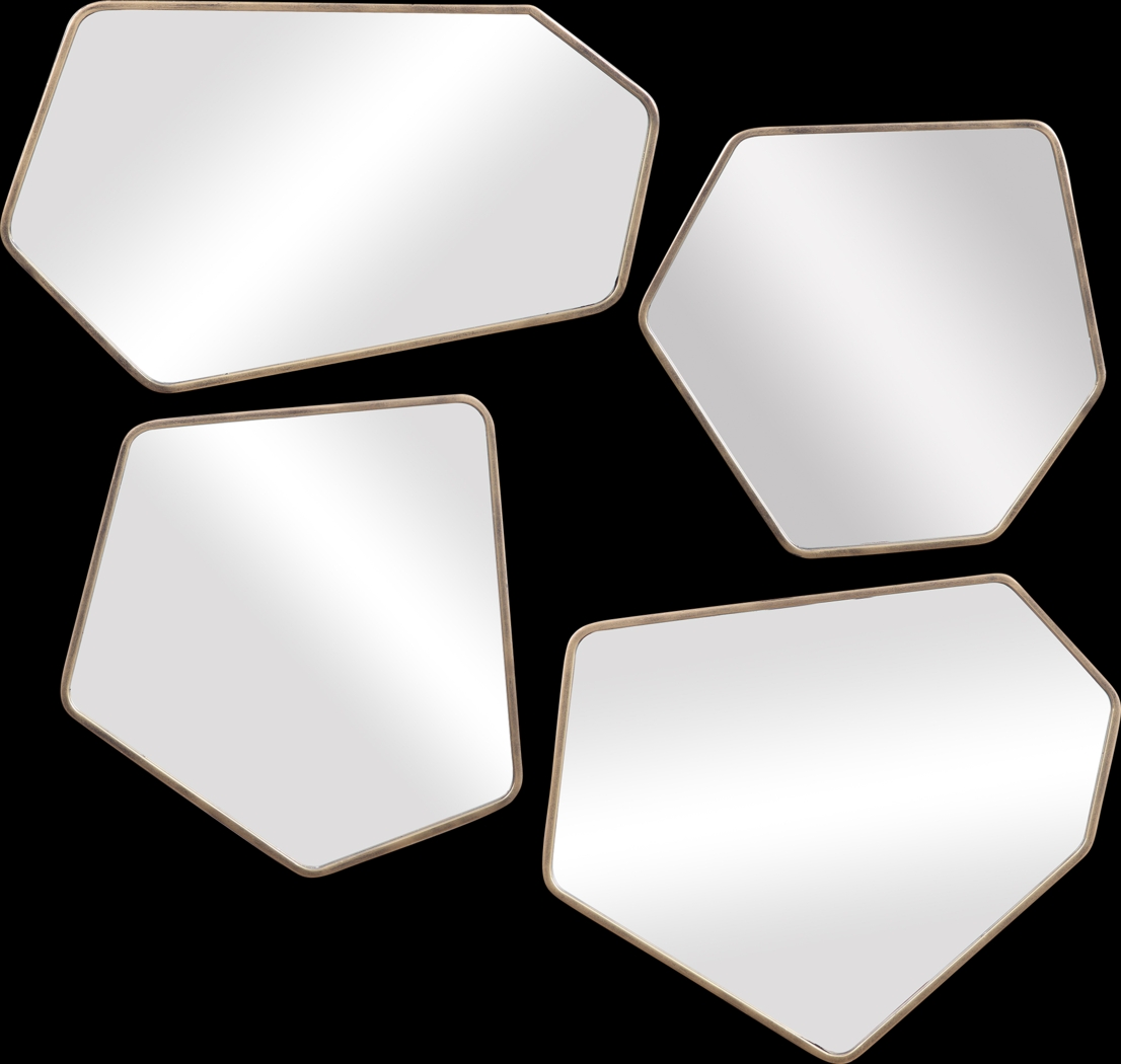 Dariane Gold Mirror, Set of 4 - Thumbnail - Image 1