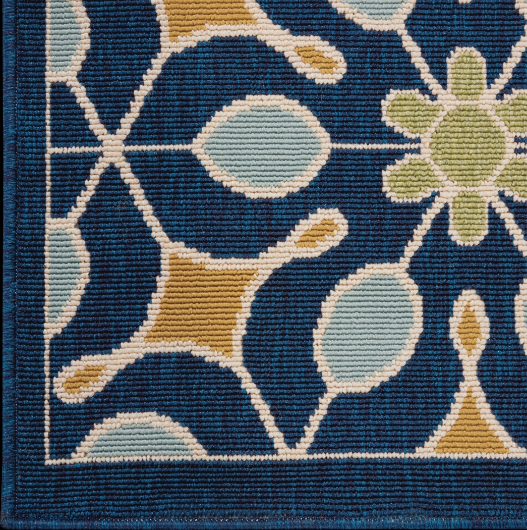 Darion Navy 5' x 8' Indoor/Outdoor Rug - Thumbnail - Image 2