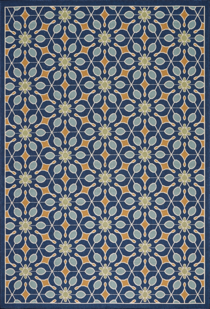 Darion Navy 5' x 8' Indoor/Outdoor Rug - Thumbnail - Image 1