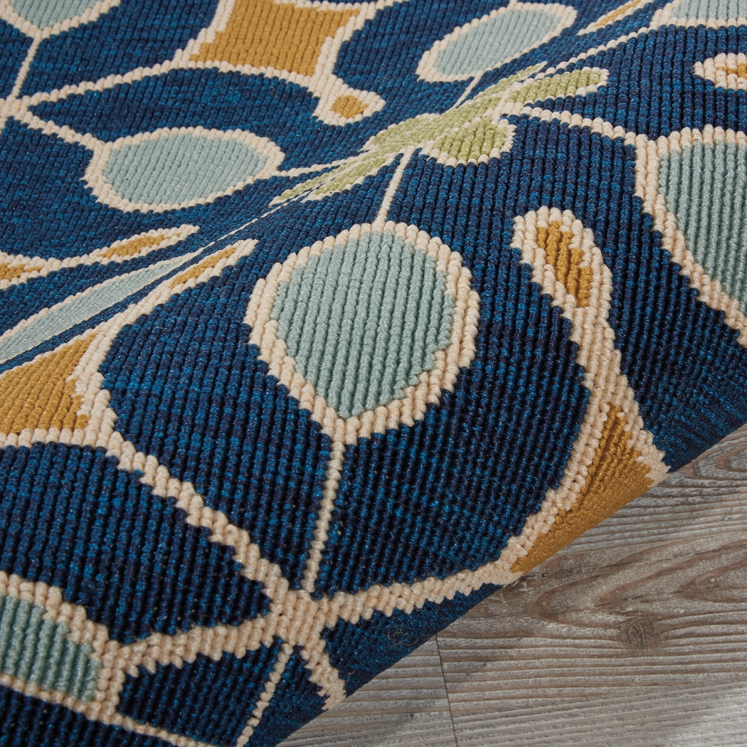 Darion Navy 8' x 8' Indoor/Outdoor Rug - Thumbnail - Image 5