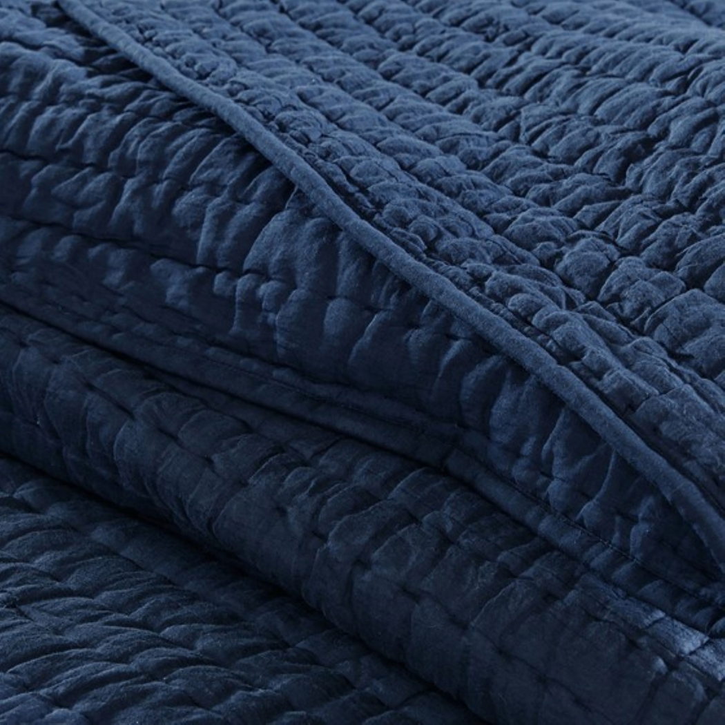 Dariox Blue 3 pc Full/Queen Quilt Set - Thumbnail - Image 6