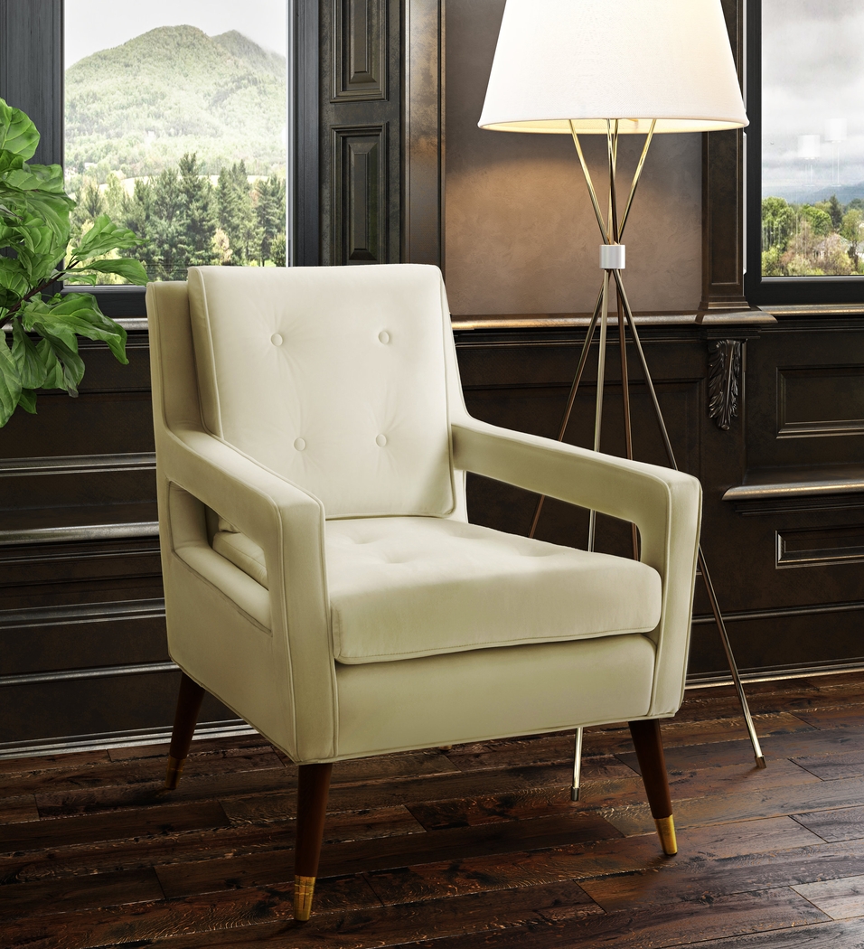 Darius Ivory Accent Chair - Thumbnail - Image 2