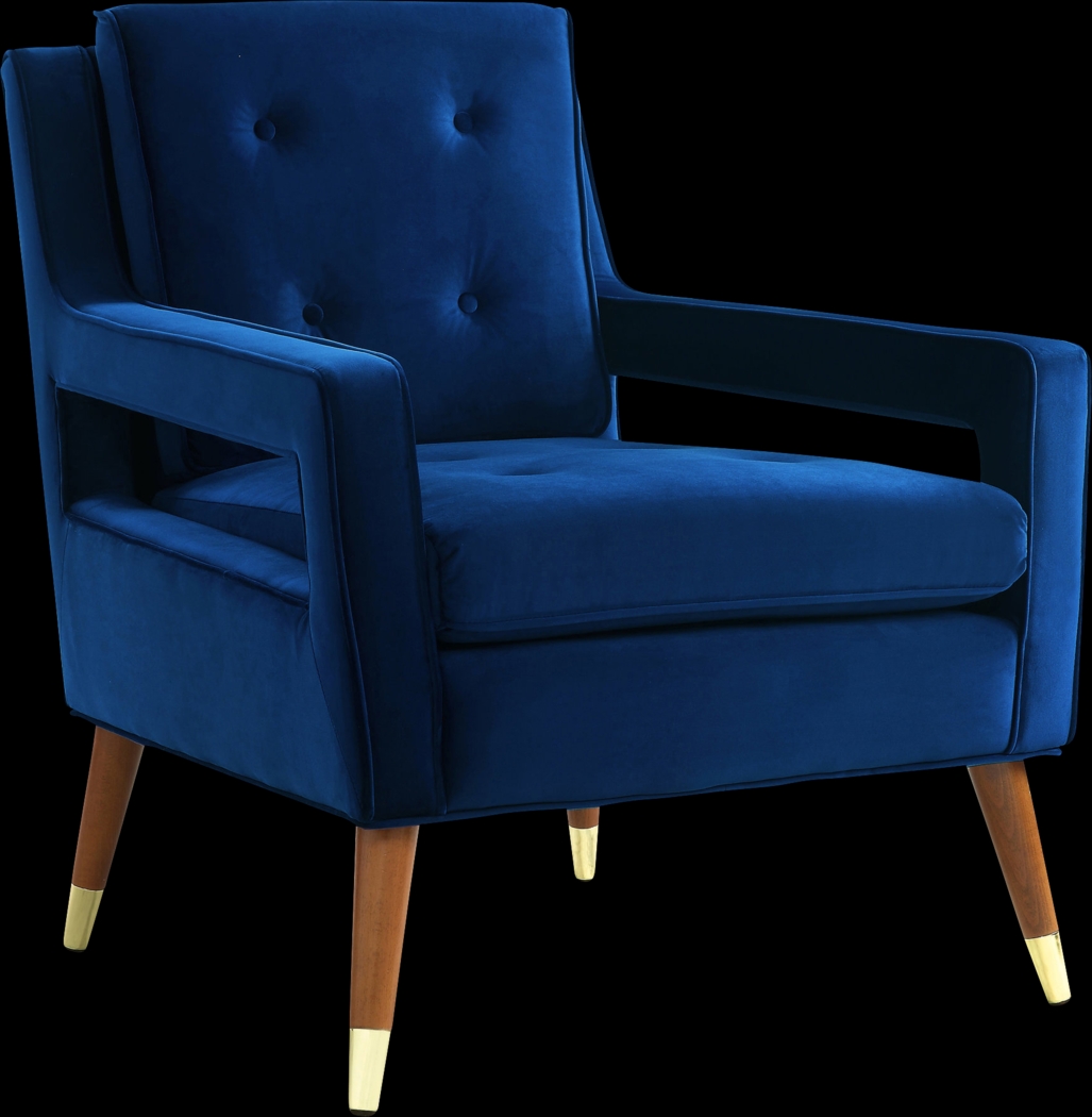 Darius Navy Accent Chair - Thumbnail - Image 1