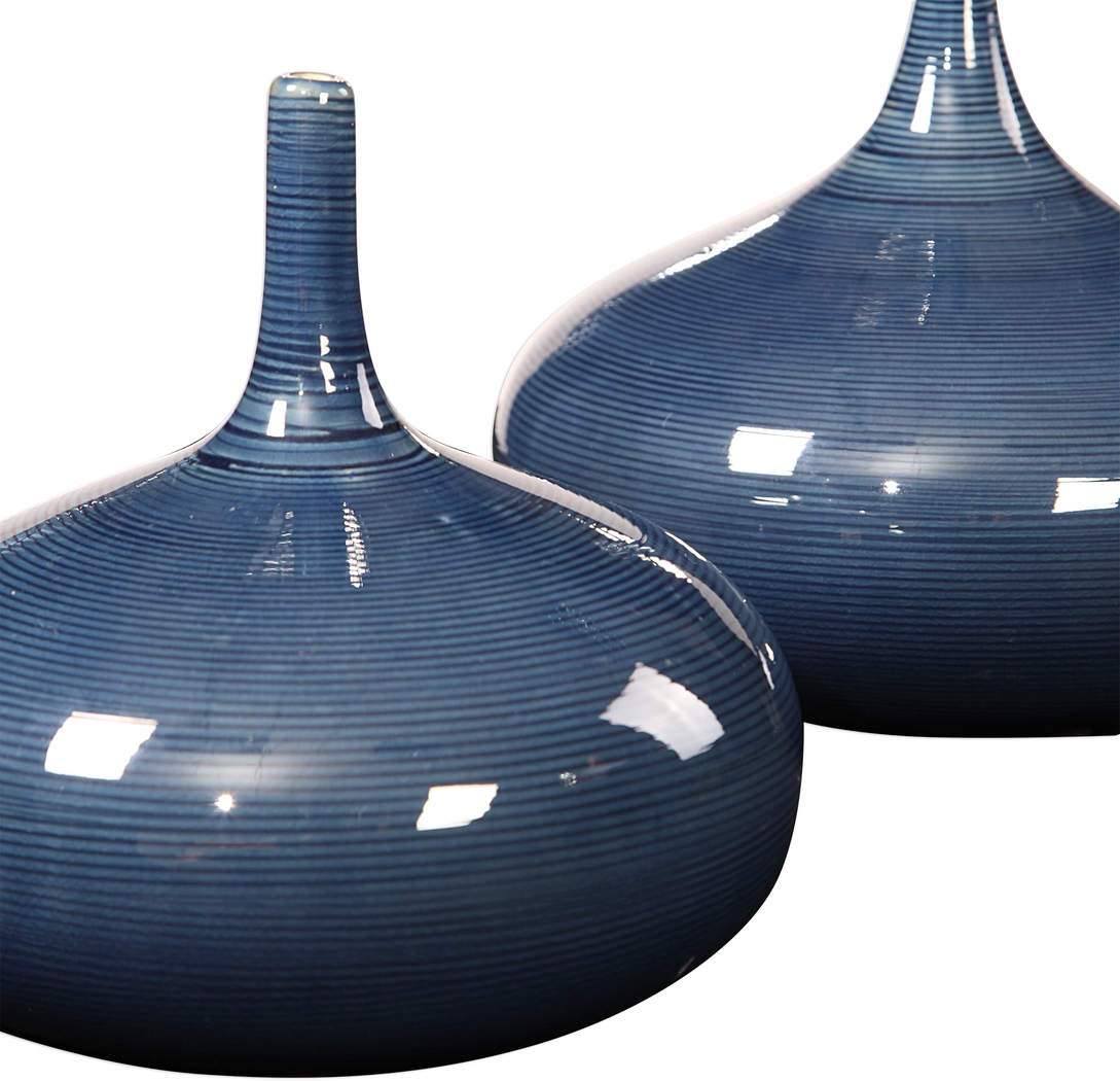 Dariya Blue Vase, Set of 2 - Thumbnail - Image 2