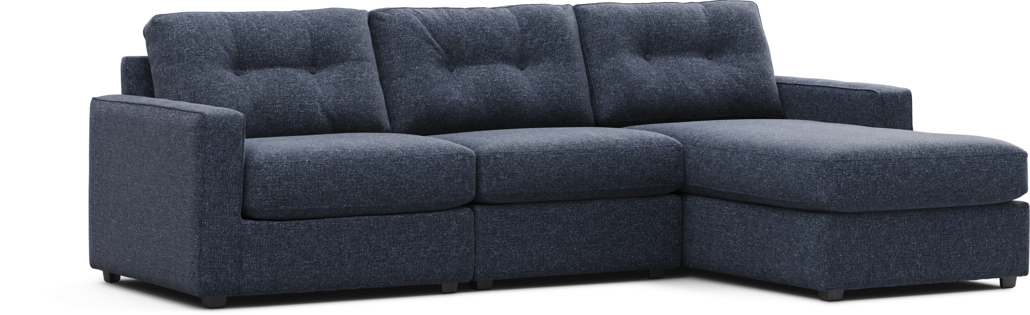 Dark Blue 3 Pc Power Reclining ModularOne - Thumbnail - Image 1