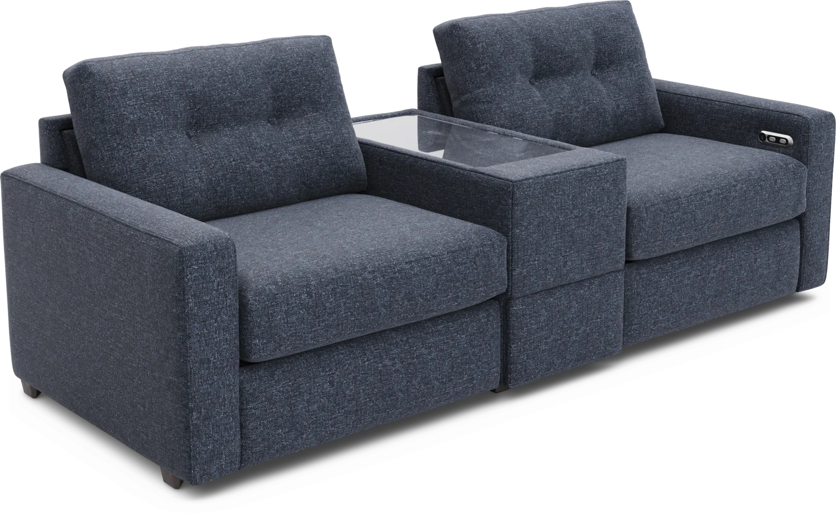 Dark Blue 3 Pc Power Reclining ModularOne - Thumbnail - Image 4