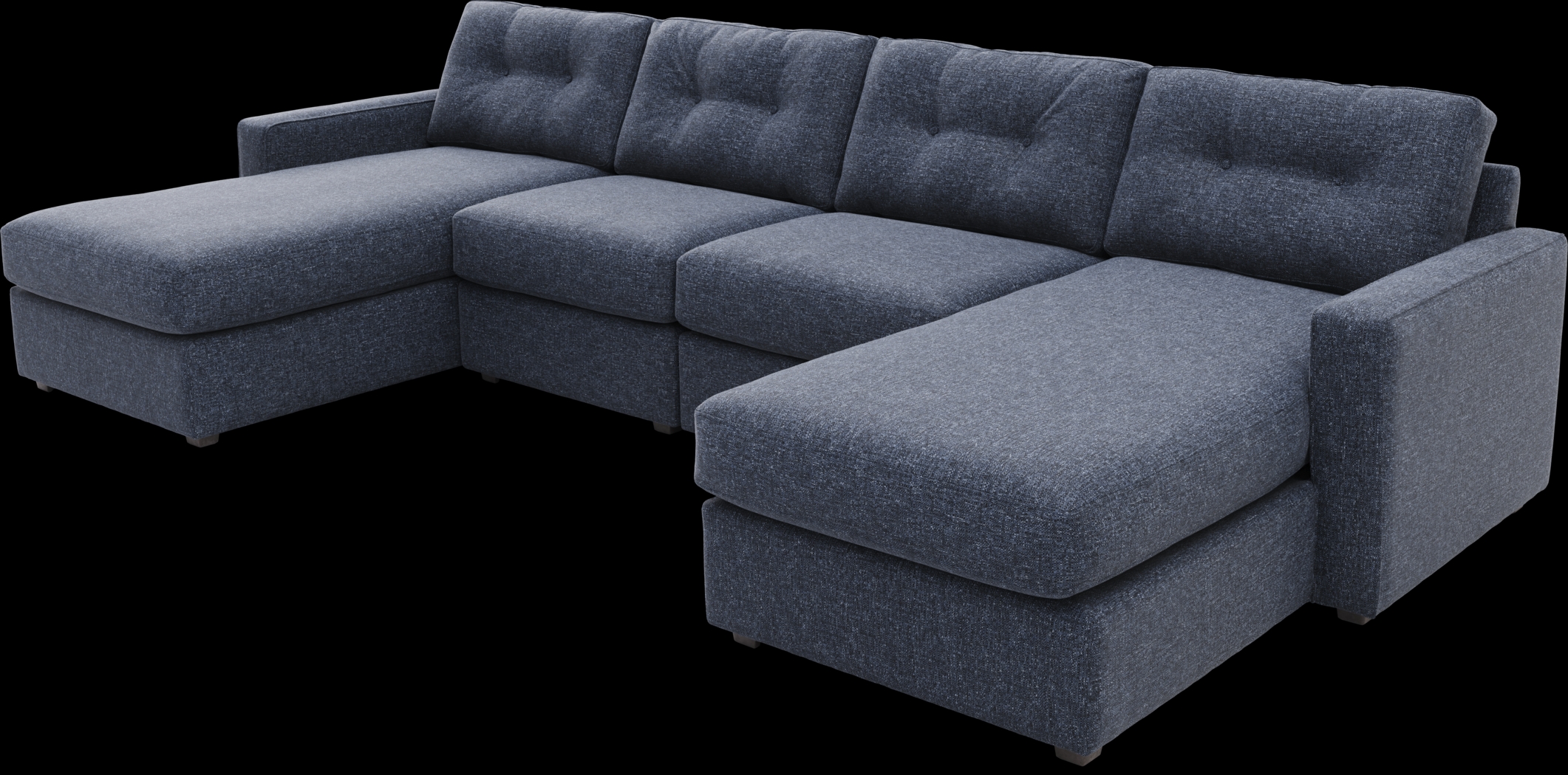 Dark Blue 4 Pc Power Reclining ModularOne - Thumbnail - Image 1