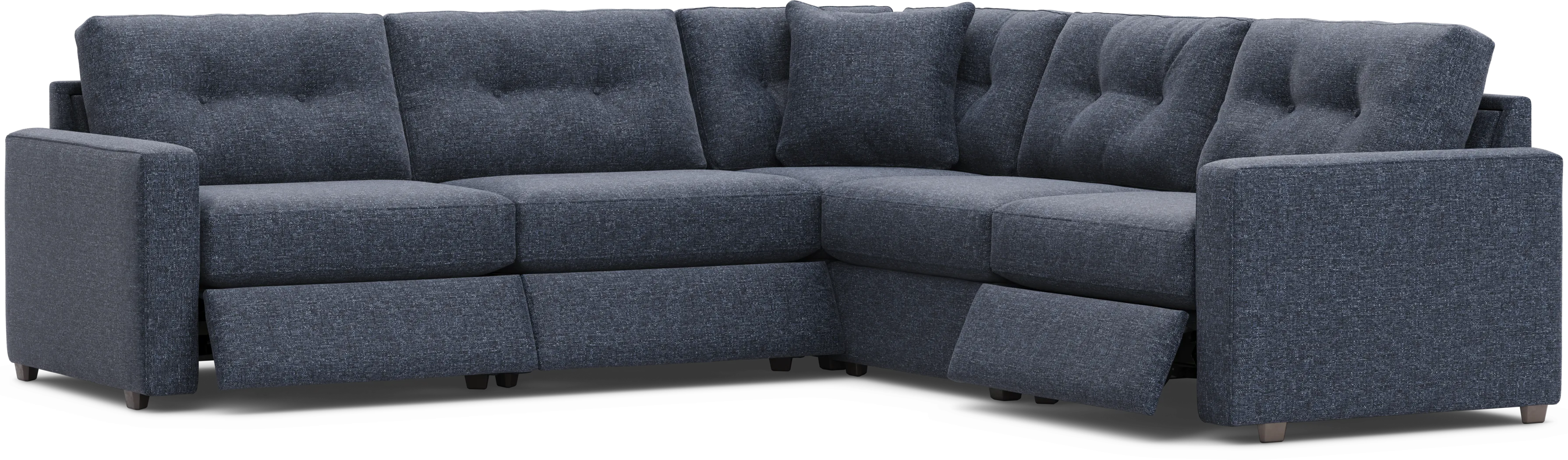 Dark Blue 5 Pc Power Reclining ModularOne - Thumbnail - Image 1