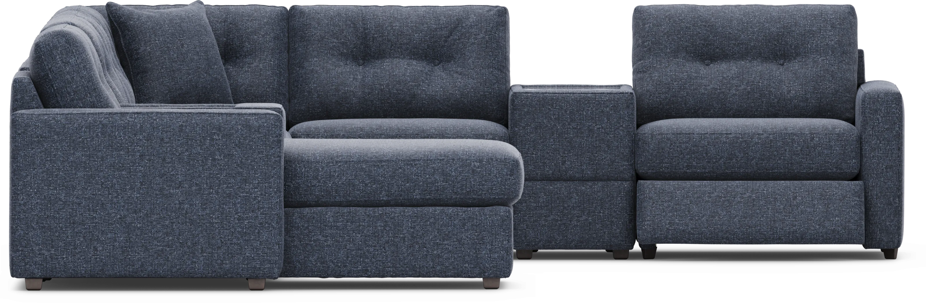 Dark Blue 8 Pc Power Reclining ModularOne - Thumbnail - Image 4