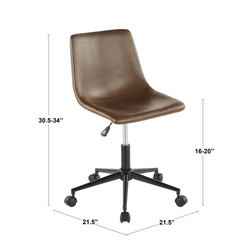 Darley Espresso Desk Chair - Thumbnail - Image 3